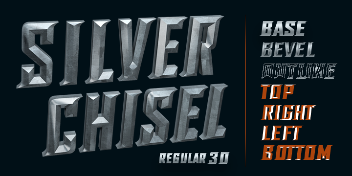 Beispiel einer SILVER CHISEL-Schriftart #1